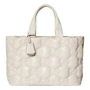 Gucci GG Guccissima Matelassé Leather Cream White Tote